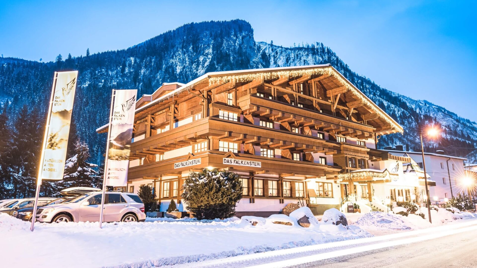 Hotel Falkenstein nahe Kitzsteinhorn in Kaprun im Winter