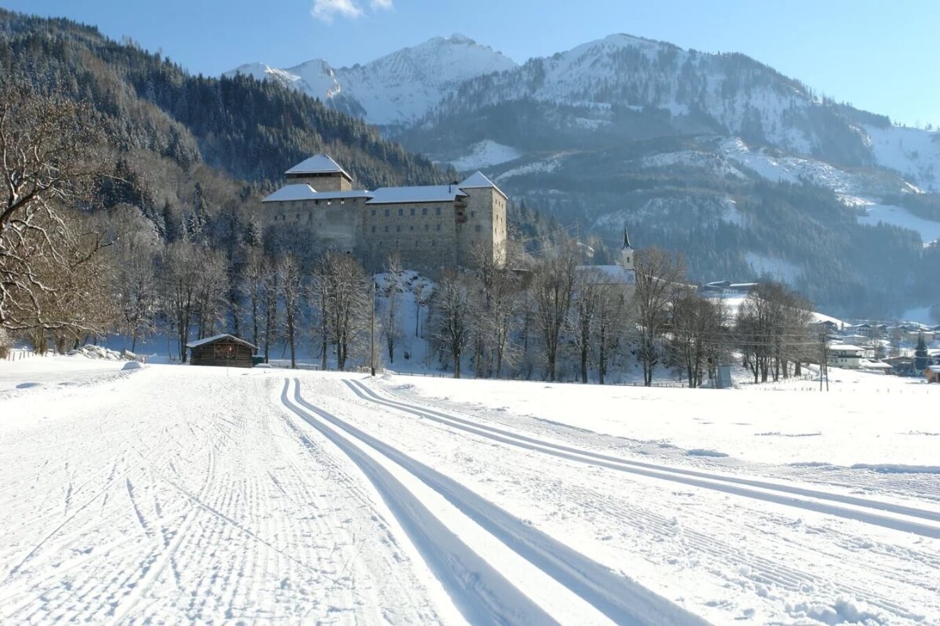 Abwechslungsreiche Langlaufloipen in Kaprun bei der Burg
