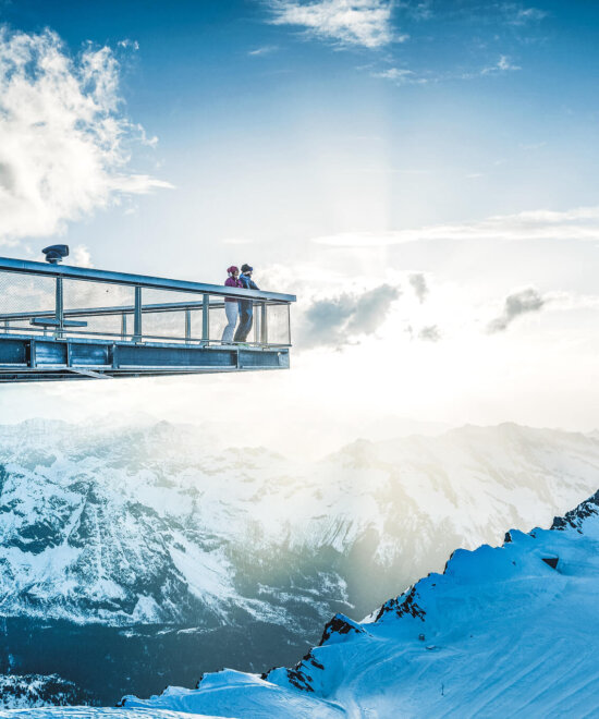 Aussichhtsplattform am Kitzsteinhorn Gletscher