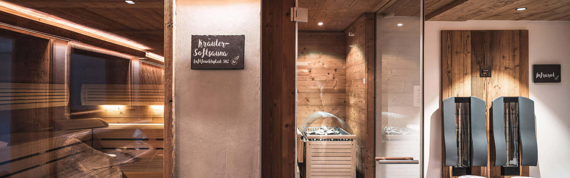 Kräutersauna und die Infrarotstrahler