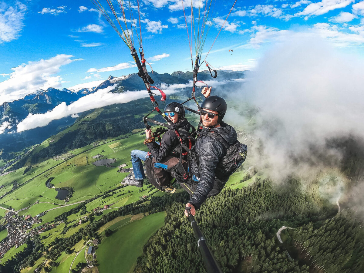 Paragliding im Sommer in Kaprun