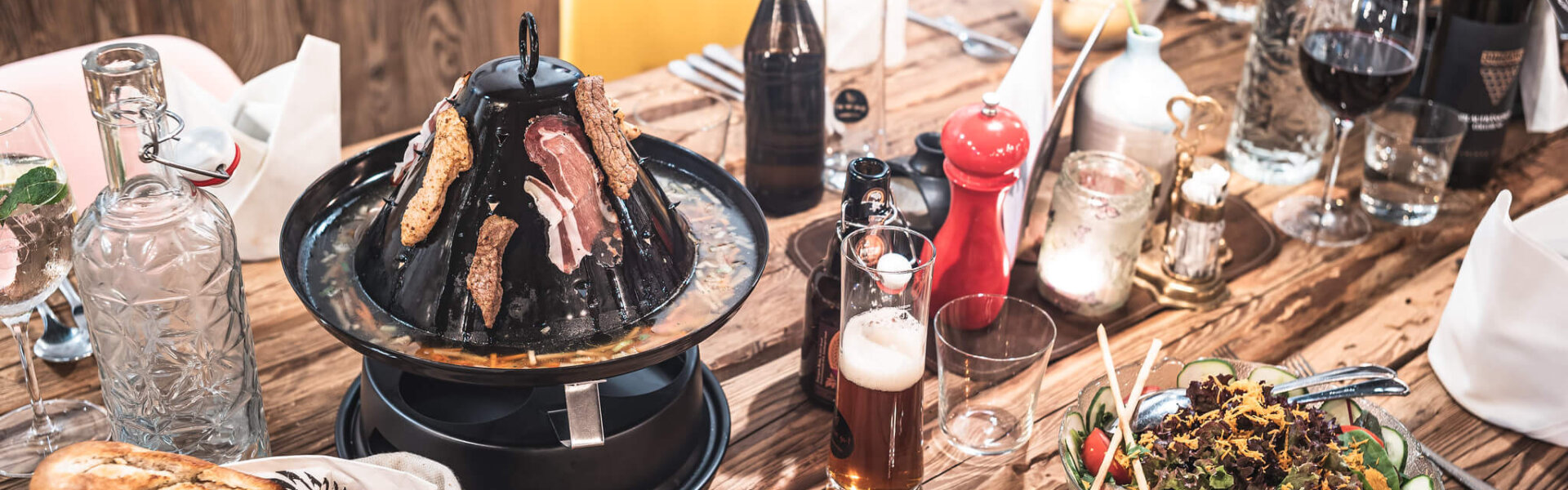 Racletteessen im Restaurant Federspiel, Kaprun