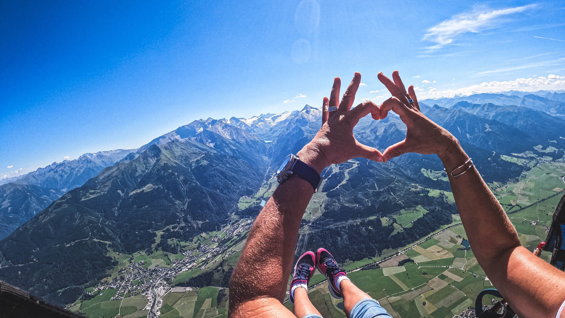Tandemflug im Sommer im Pinzgau