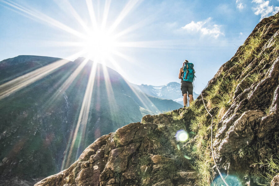Wanderung bei strahlender Sonne