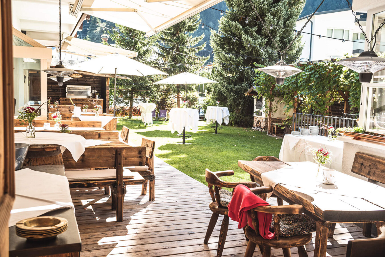 Weinlaube im Hotel CORE Kaprun